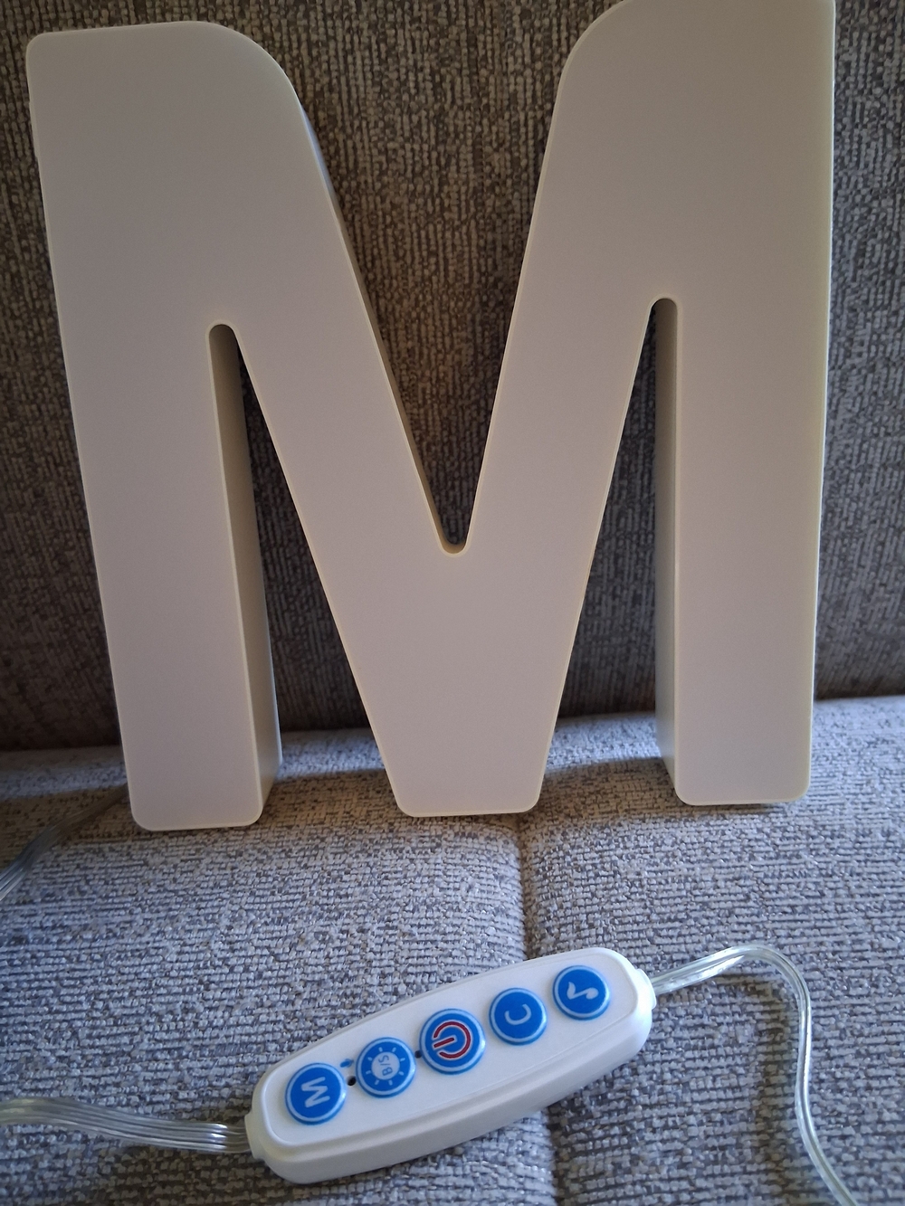 Decorative Letter "M" LED Wall Accent -nib Electric App Control